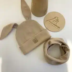 czapka króliczek i komin dziecięcy komplet mojewykroje