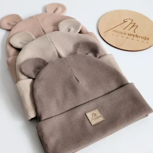 Czapka Miś czapka dziecięca handmade mojewykroje